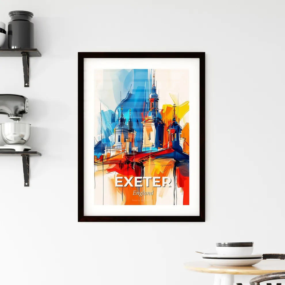 Vibrant Exeter, England Framed Print