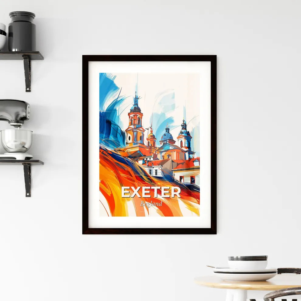 Vibrant Exeter, England Framed Print