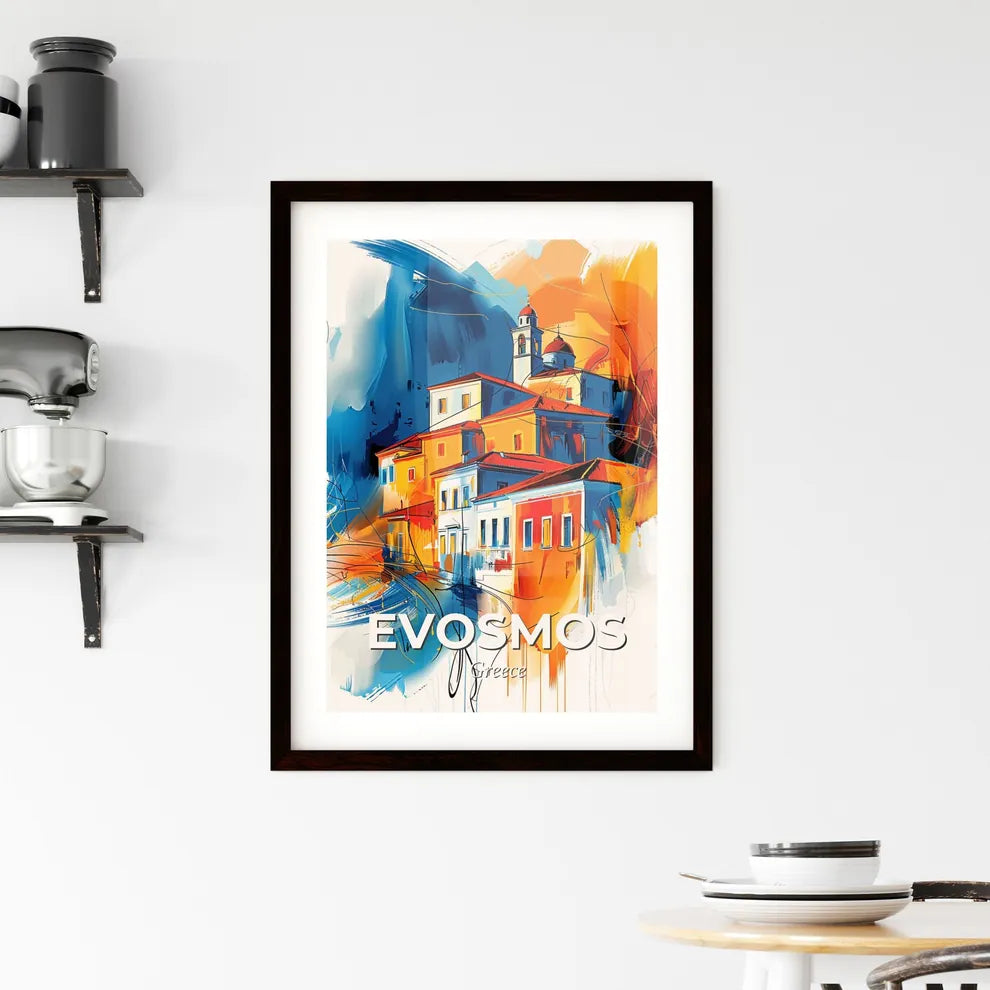 Vibrant Evosmos, Greece Framed Print