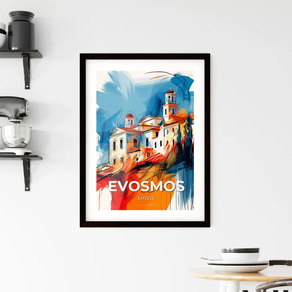 Vibrant Evosmos, Greece Framed Print