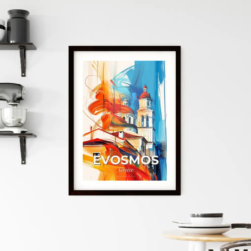 Vibrant Evosmos, Greece Framed Print