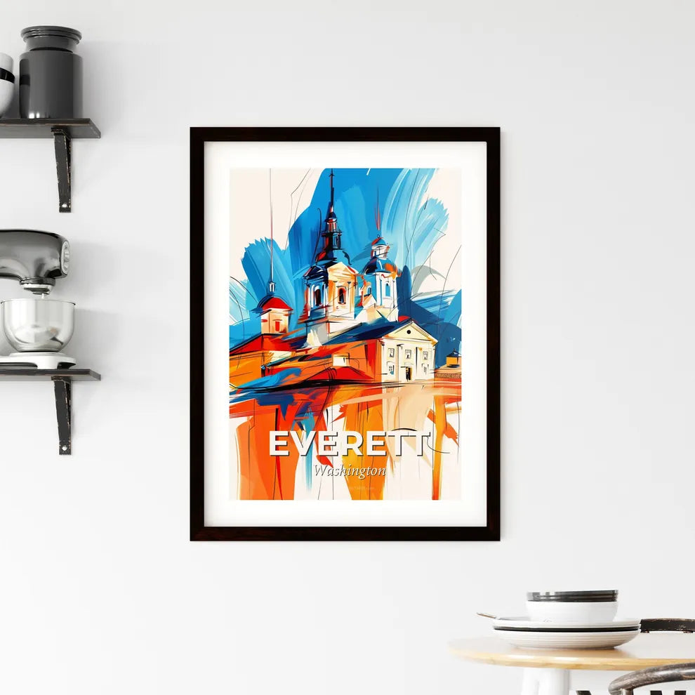 Vibrant Everett, Washington Framed Print