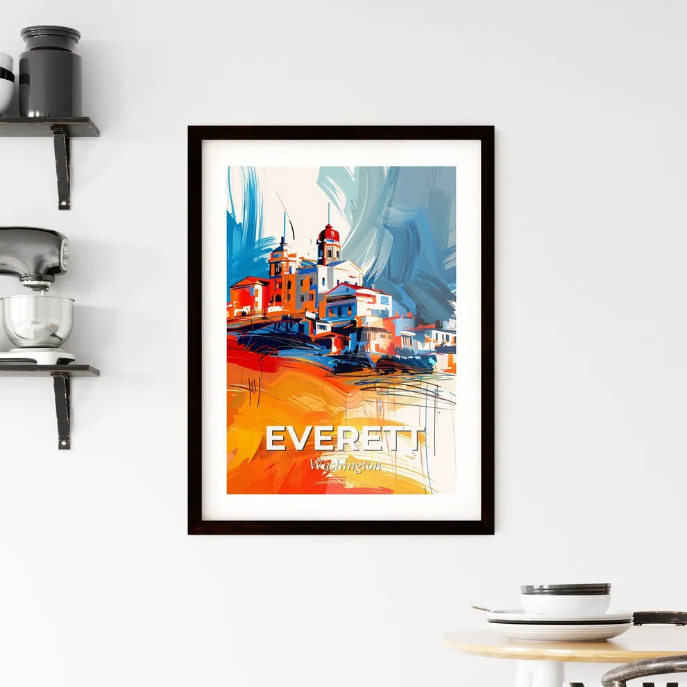 Vibrant Everett, Washington Framed Print