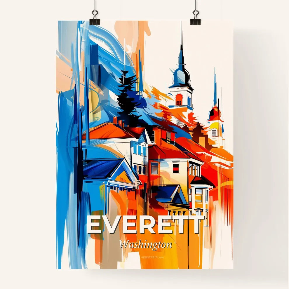 Vibrant Everett, Washington Poster