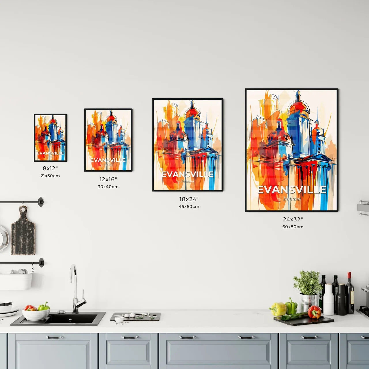 Vibrant Evansville, Indiana Kitchen Art