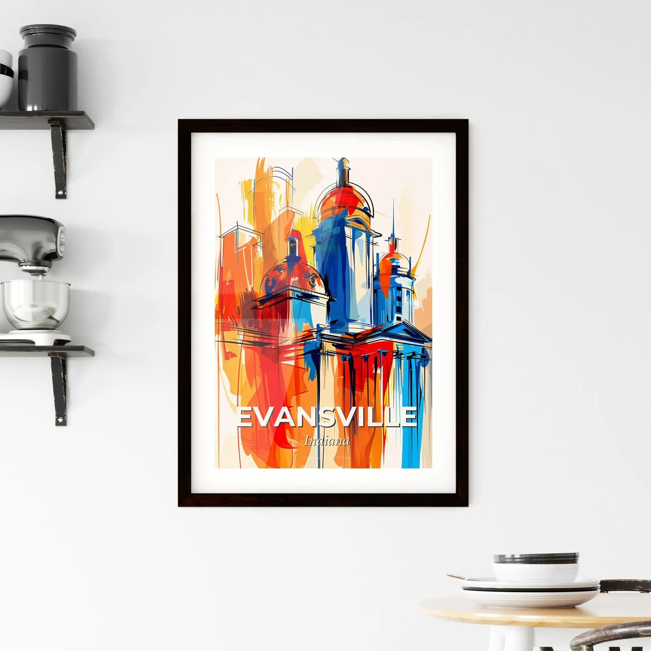 Vibrant Evansville, Indiana Framed Print
