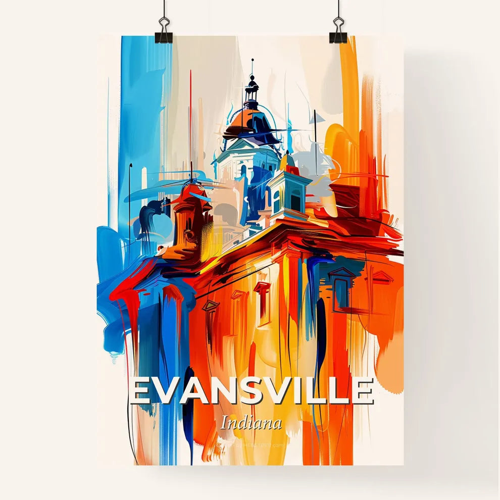 Vibrant Evansville, Indiana Poster