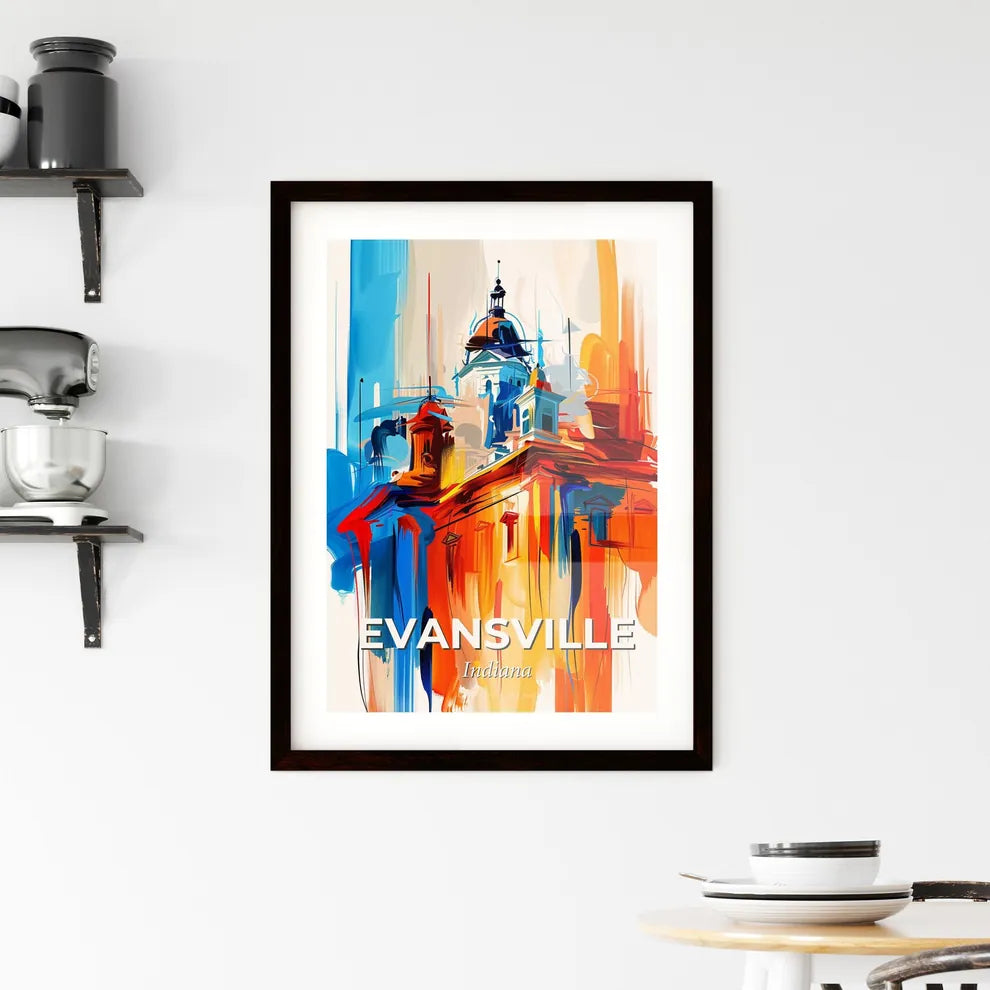 Vibrant Evansville, Indiana Framed Print