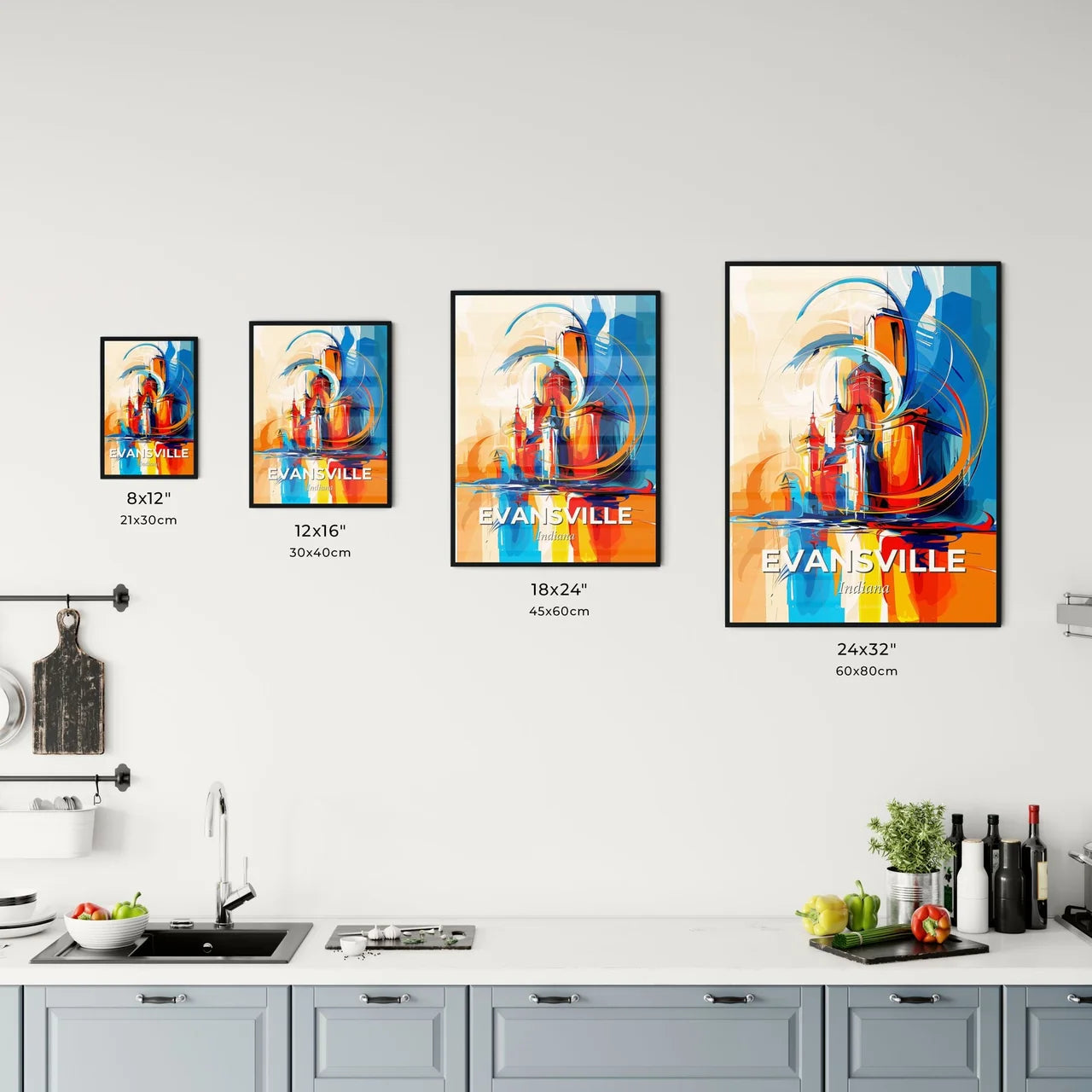 Vibrant Evansville, Indiana Kitchen Art