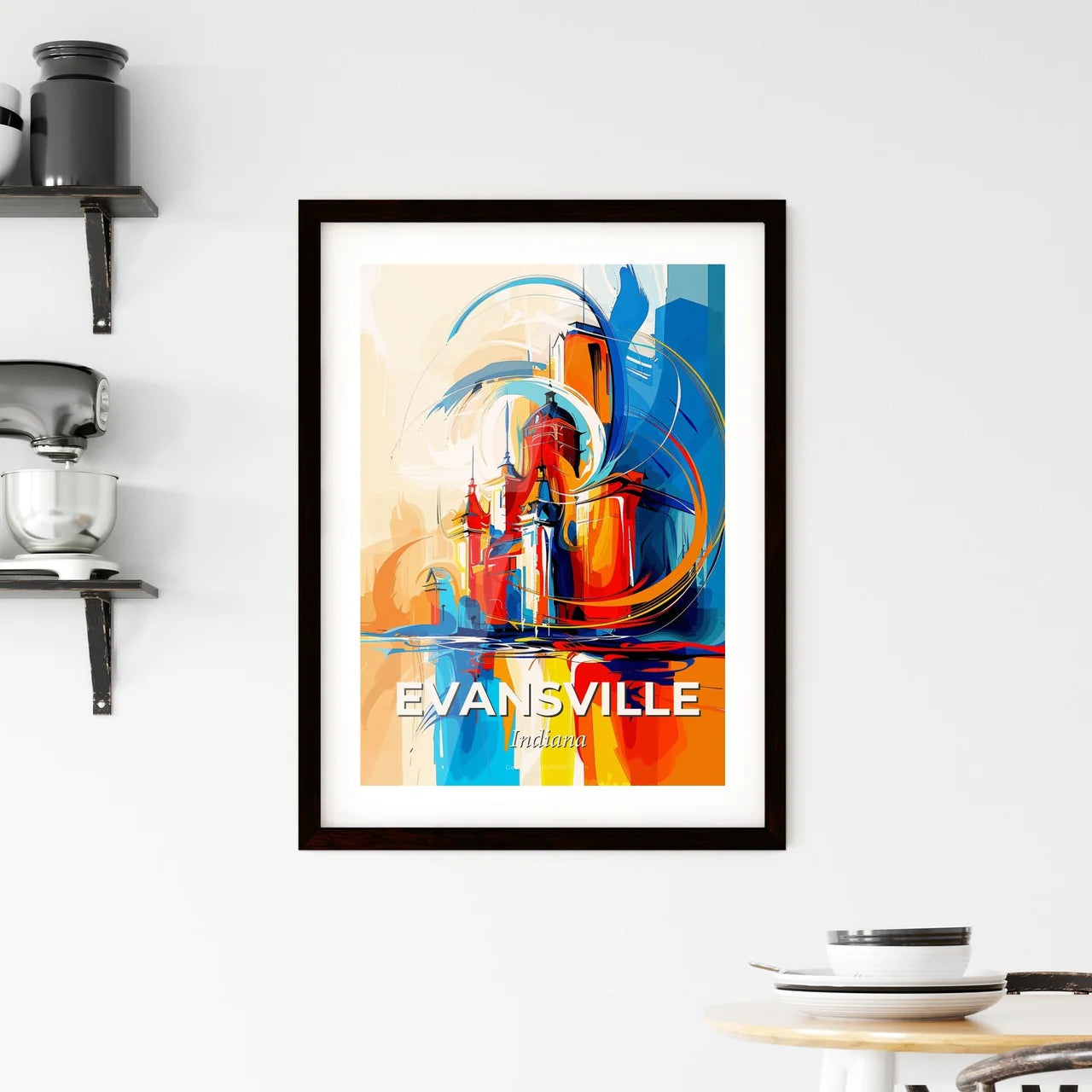 Vibrant Evansville, Indiana Framed Print