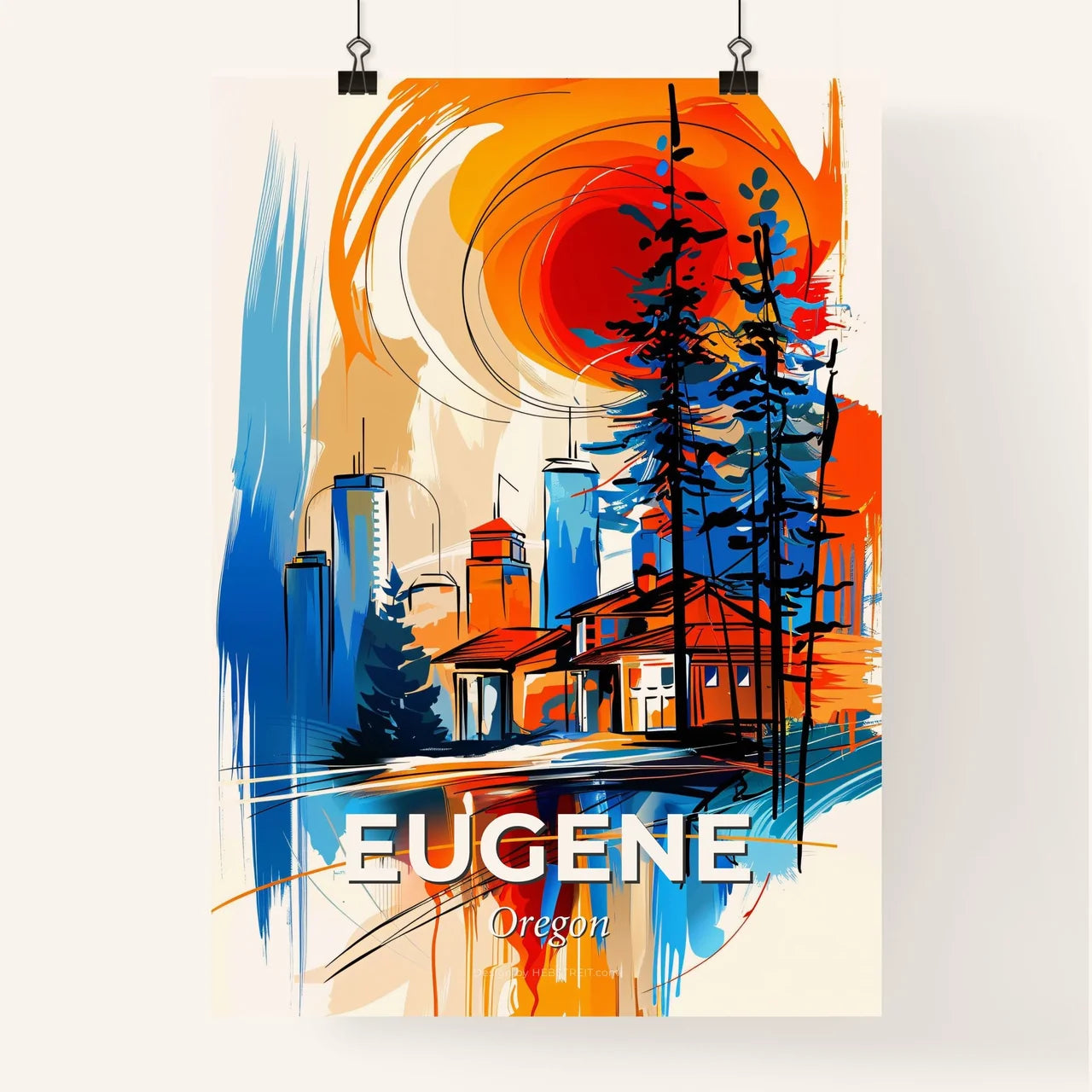 Vibrant Eugene, Oregon Poster