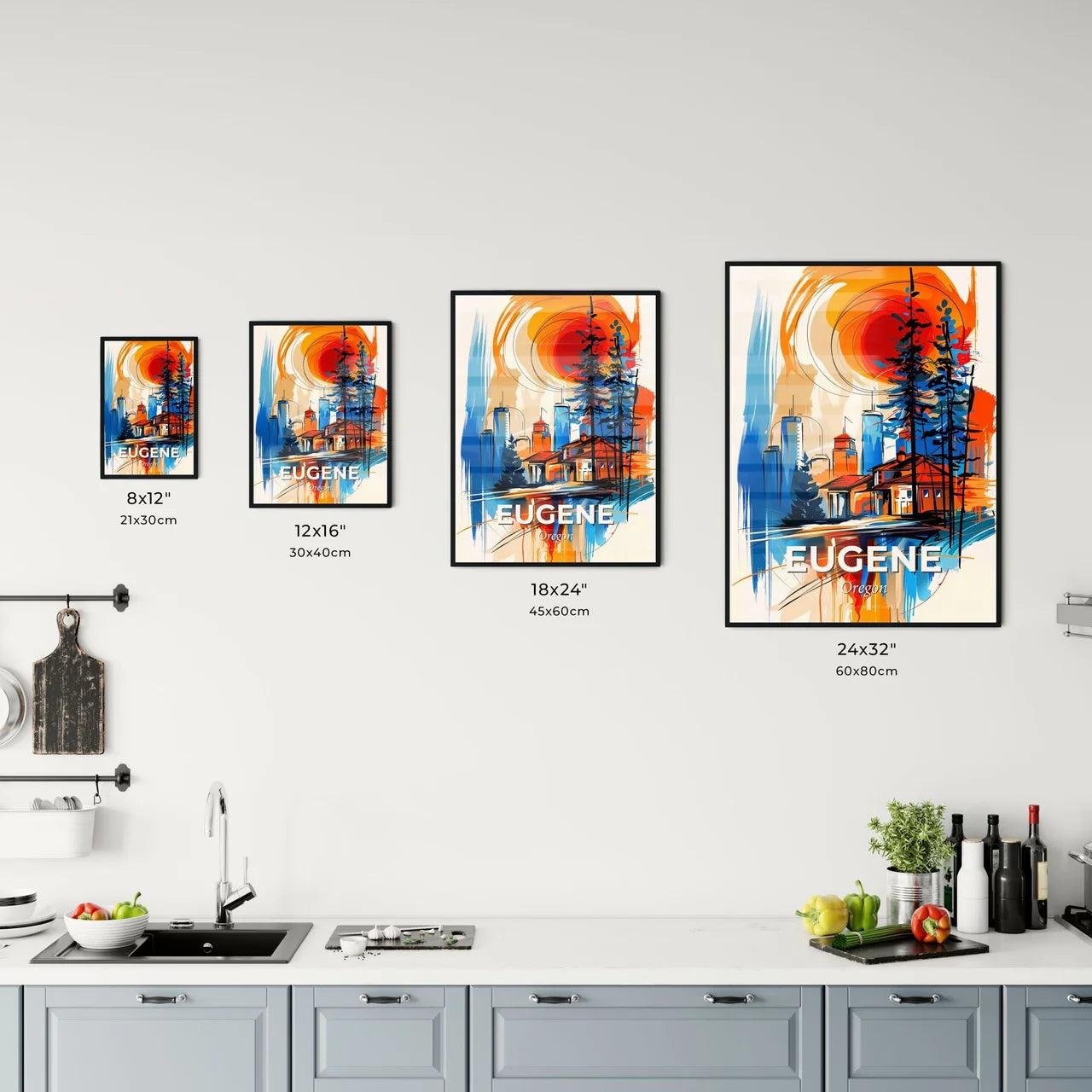 Vibrant Eugene, Oregon Kitchen Art