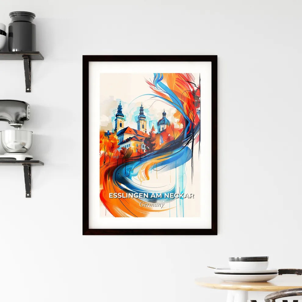 Vibrant Esslingen Am Neckar, Germany Framed Print