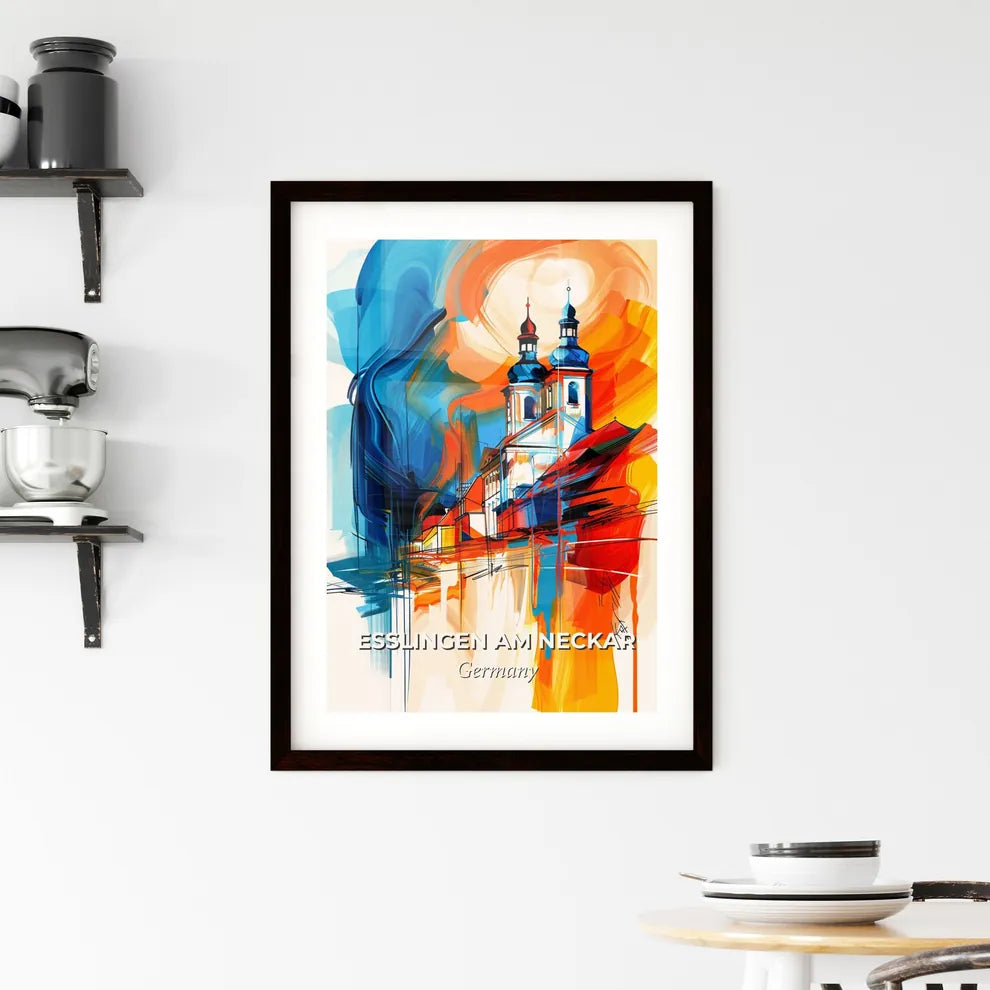 Vibrant Esslingen Am Neckar, Germany Framed Print