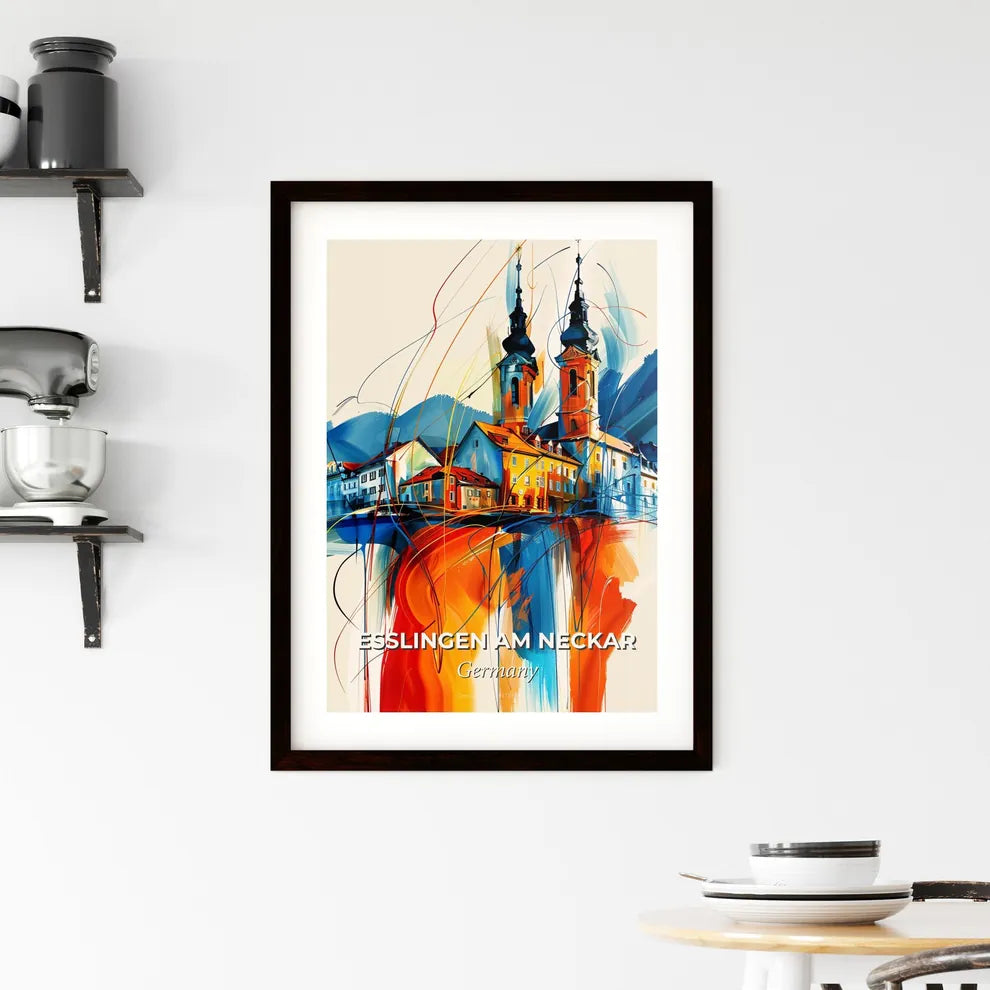 Vibrant Esslingen Am Neckar, Germany Framed Print