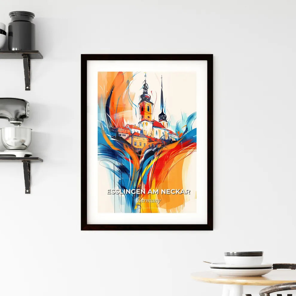 Vibrant Esslingen Am Neckar, Germany Framed Print