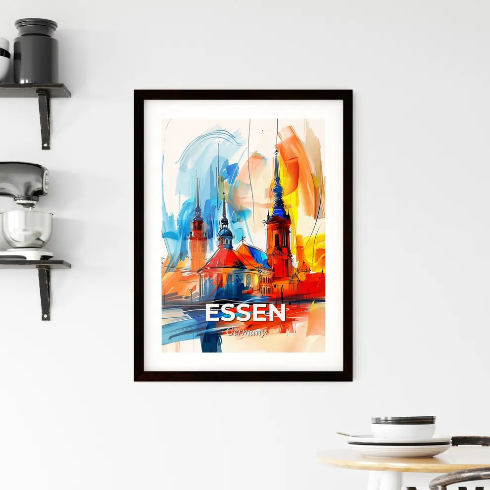 Vibrant Essen, Germany Framed Print