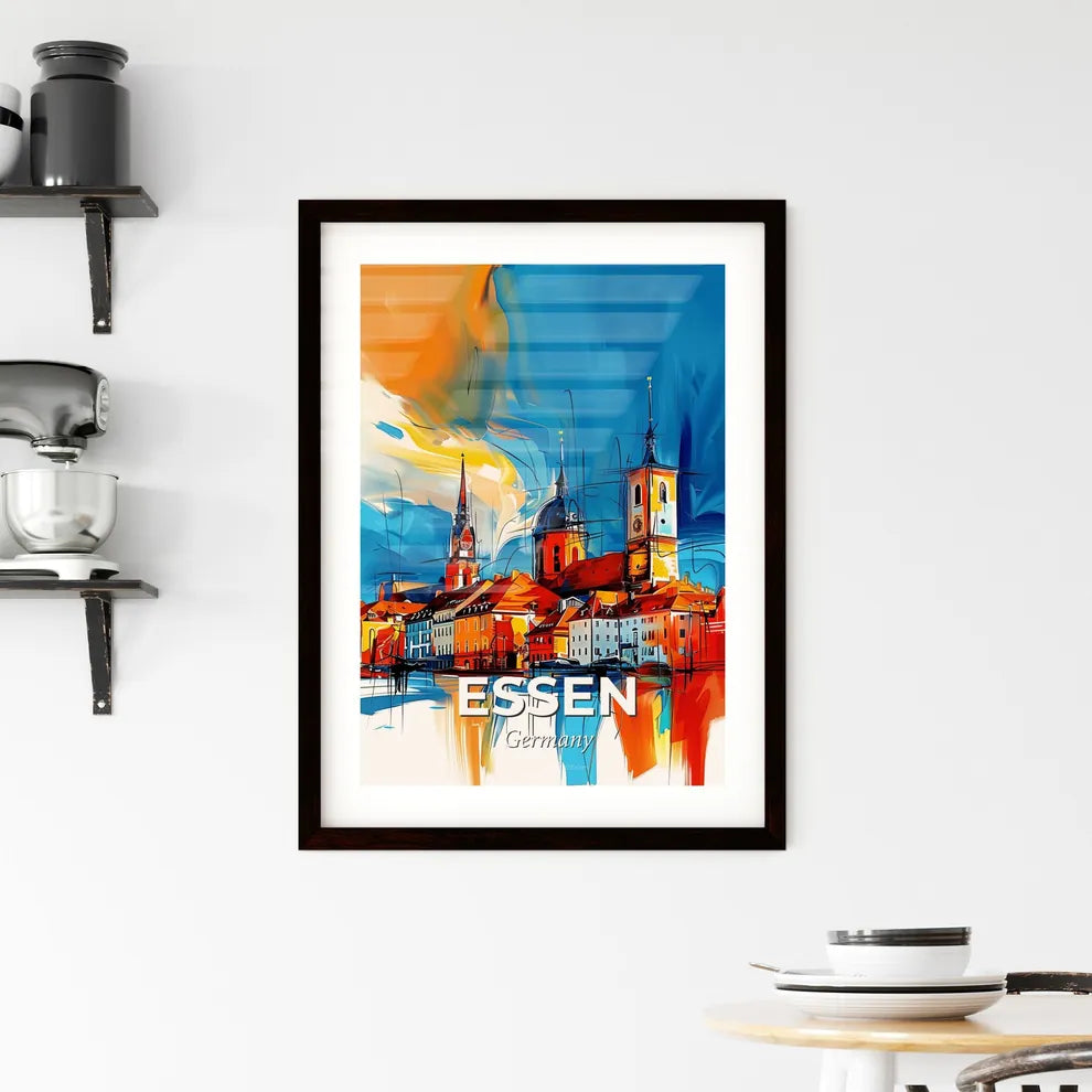 Vibrant Essen, Germany Framed Print