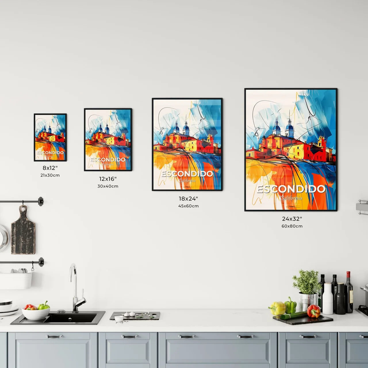 Vibrant Escondido, California Kitchen Art