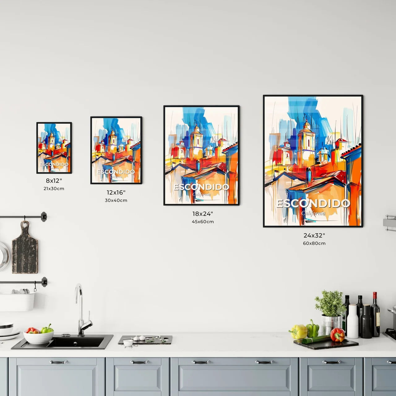 Vibrant Escondido, California Kitchen Art