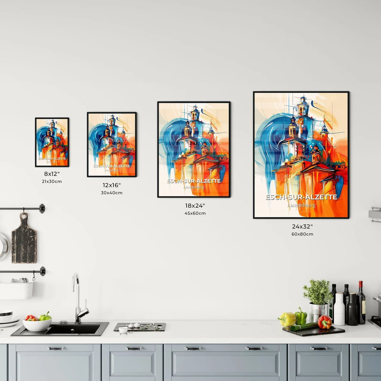 Vibrant Esc Kitchen Art