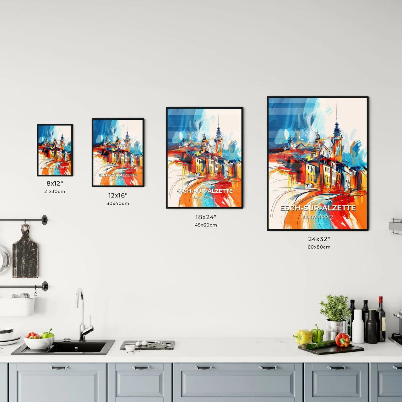 Vibrant Esc Kitchen Art