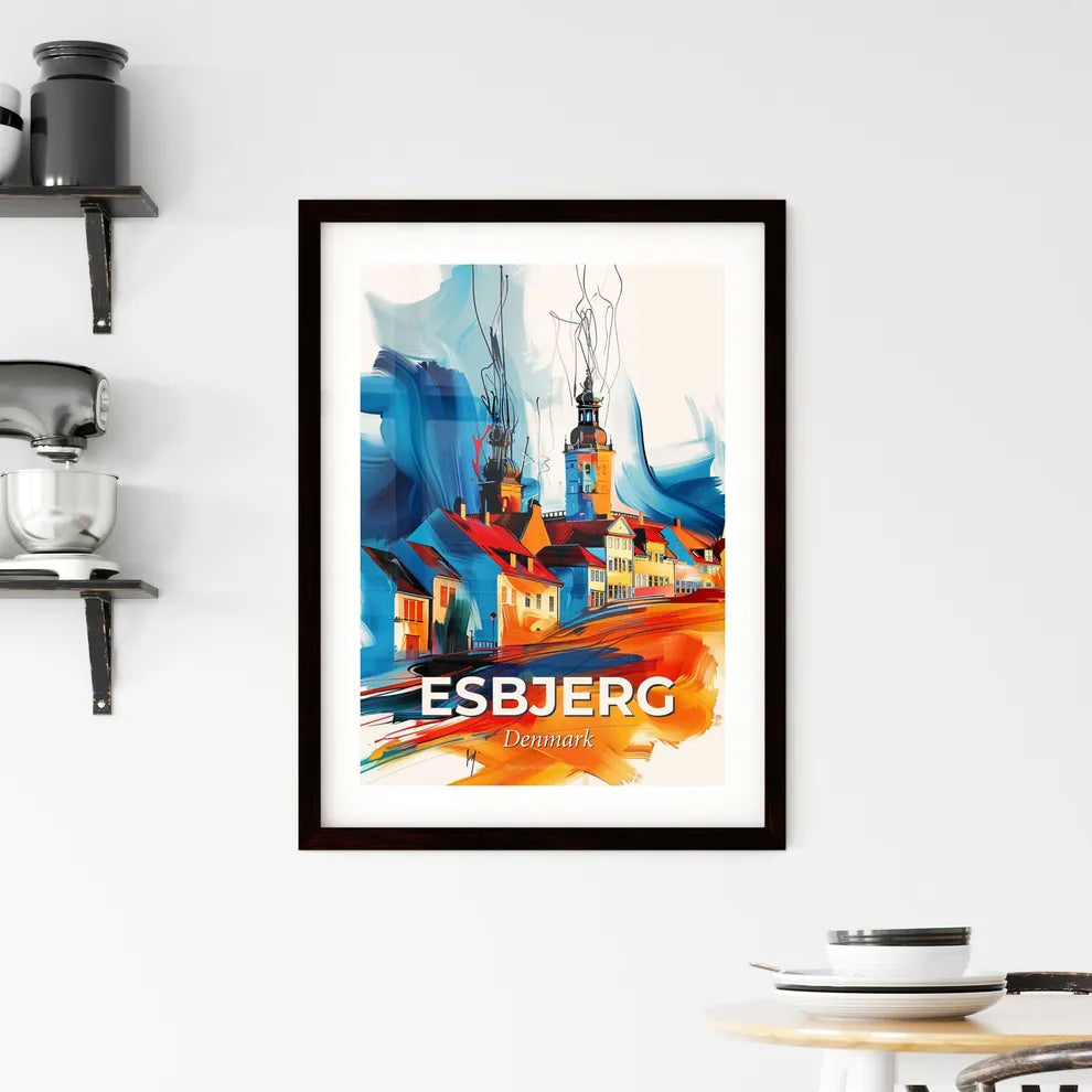 Vibrant Esbjerg, Denmark Framed Print