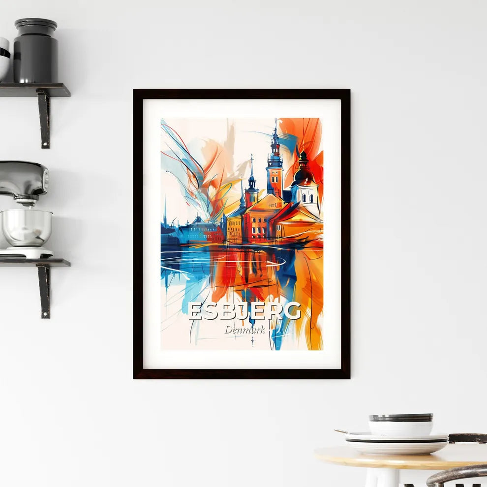 Vibrant Esbjerg, Denmark Framed Print