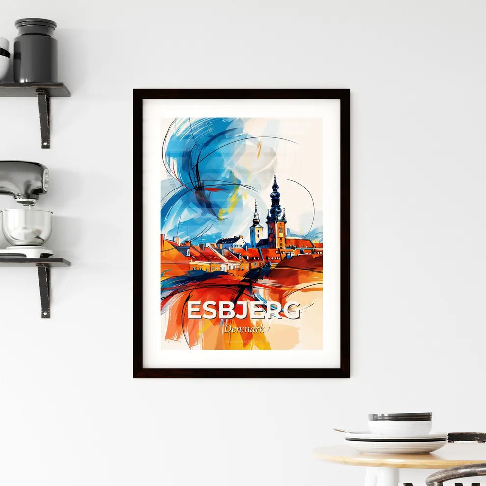 Vibrant Esbjerg, Denmark Framed Print