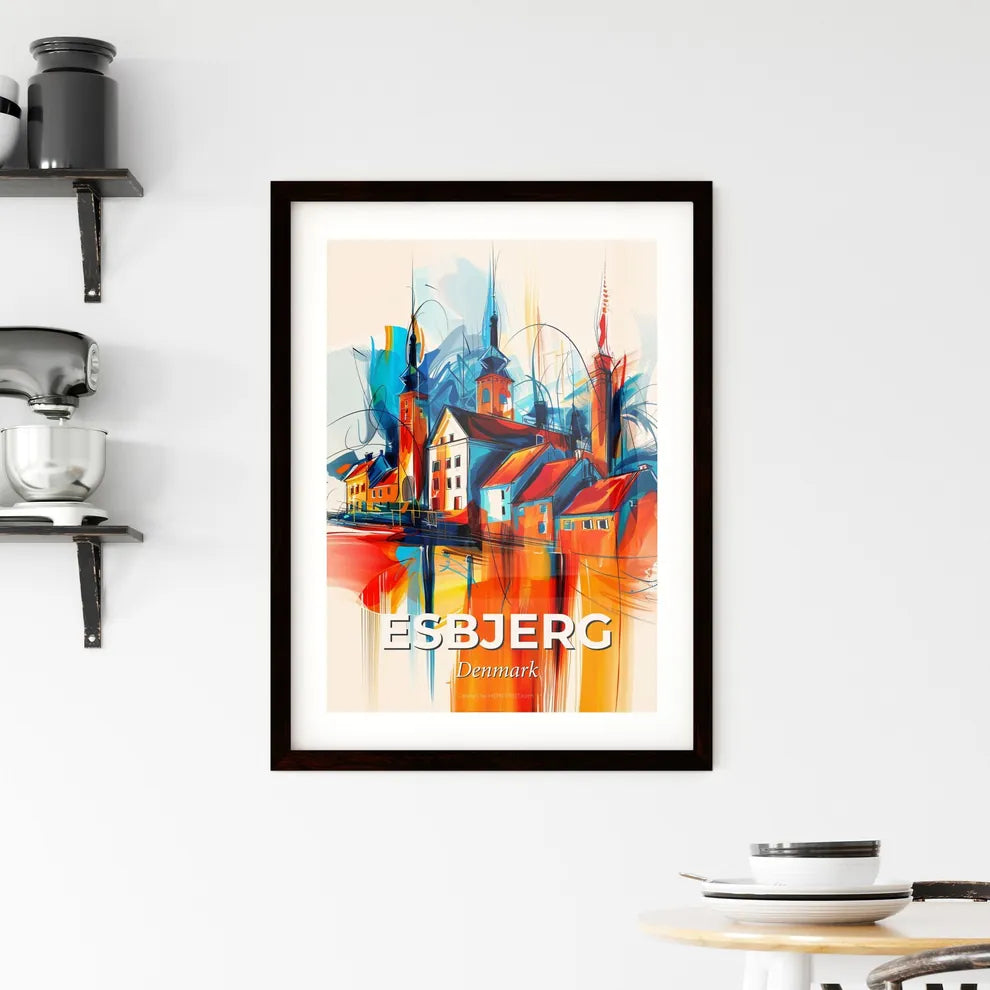 Vibrant Esbjerg, Denmark Framed Print