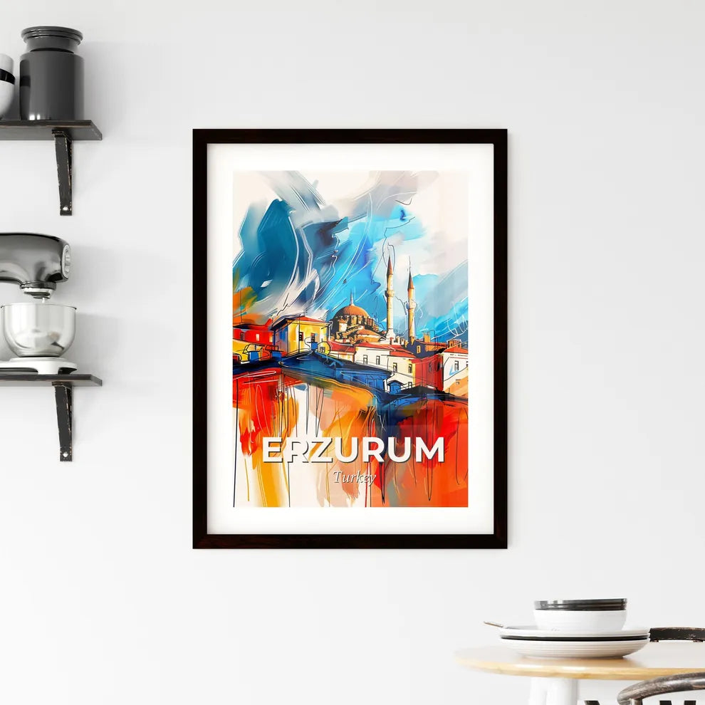 Vibrant Erzurum, Turkey Framed Print