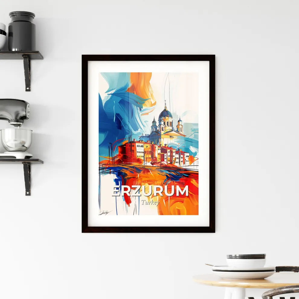 Vibrant Erzurum, Turkey Framed Print