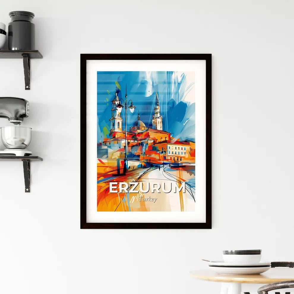 Vibrant Erzurum, Turkey Framed Print