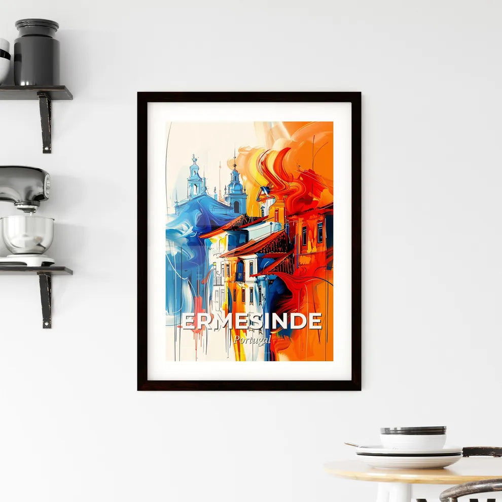 Vibrant Ermesinde, Portugal Framed Print