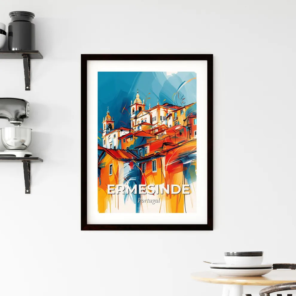 Vibrant Ermesinde, Portugal Framed Print