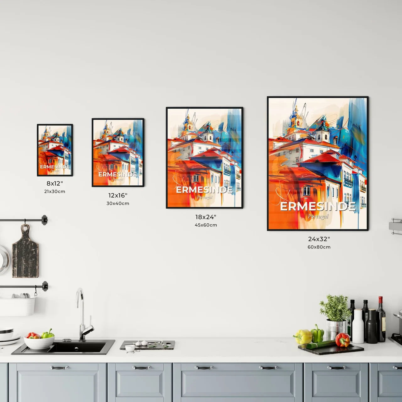 Vibrant Ermesinde, Portugal Kitchen Art