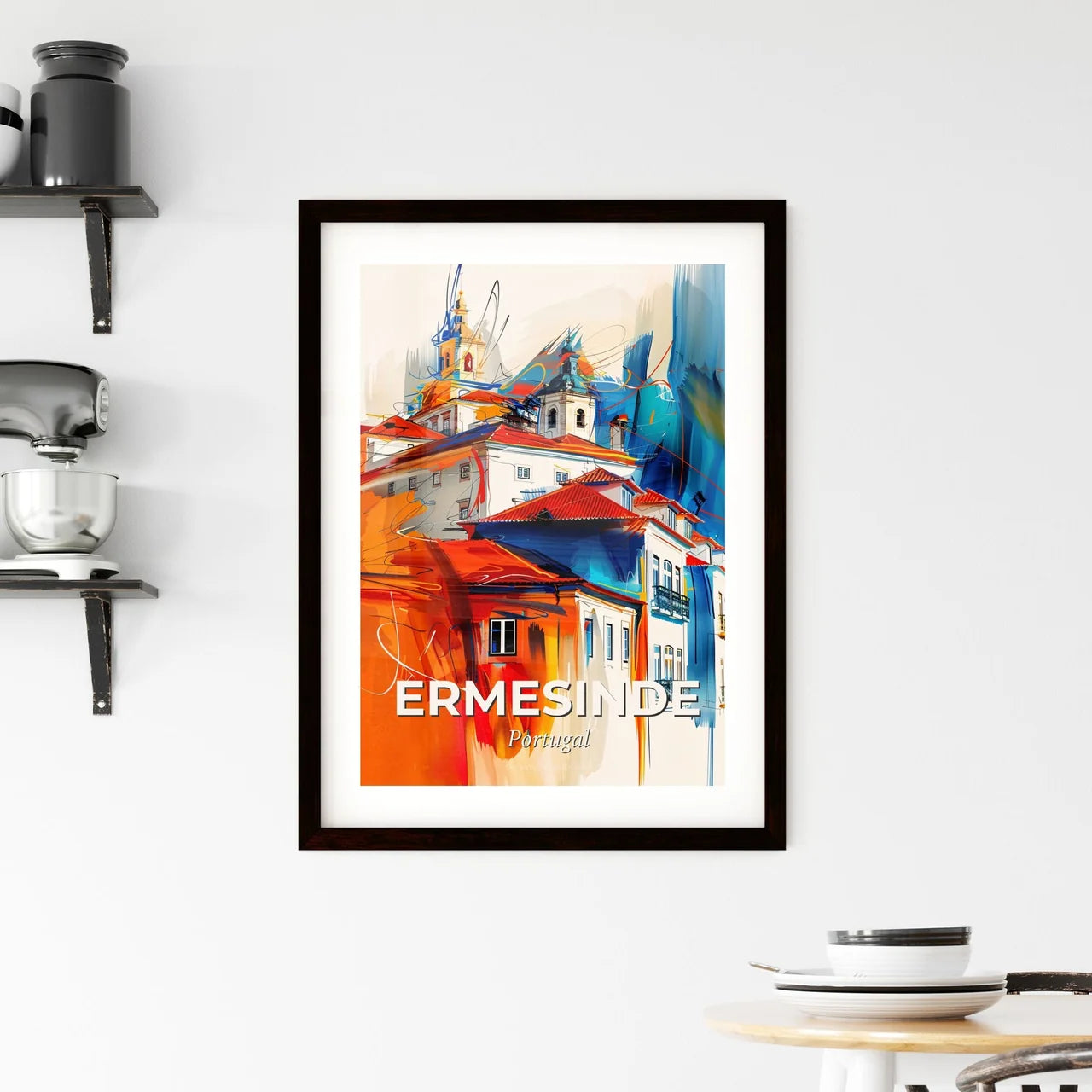 Vibrant Ermesinde, Portugal Framed Print