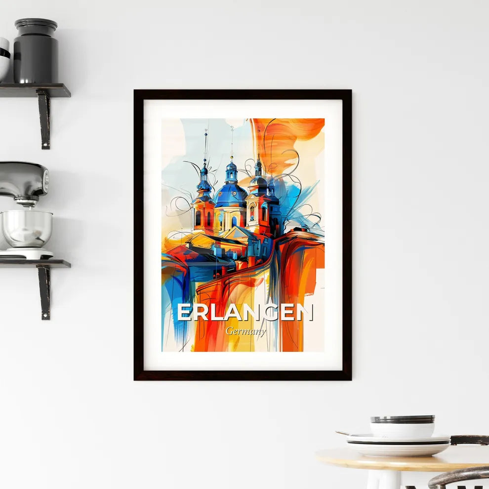 Vibrant Erlangen, Germany Framed Print