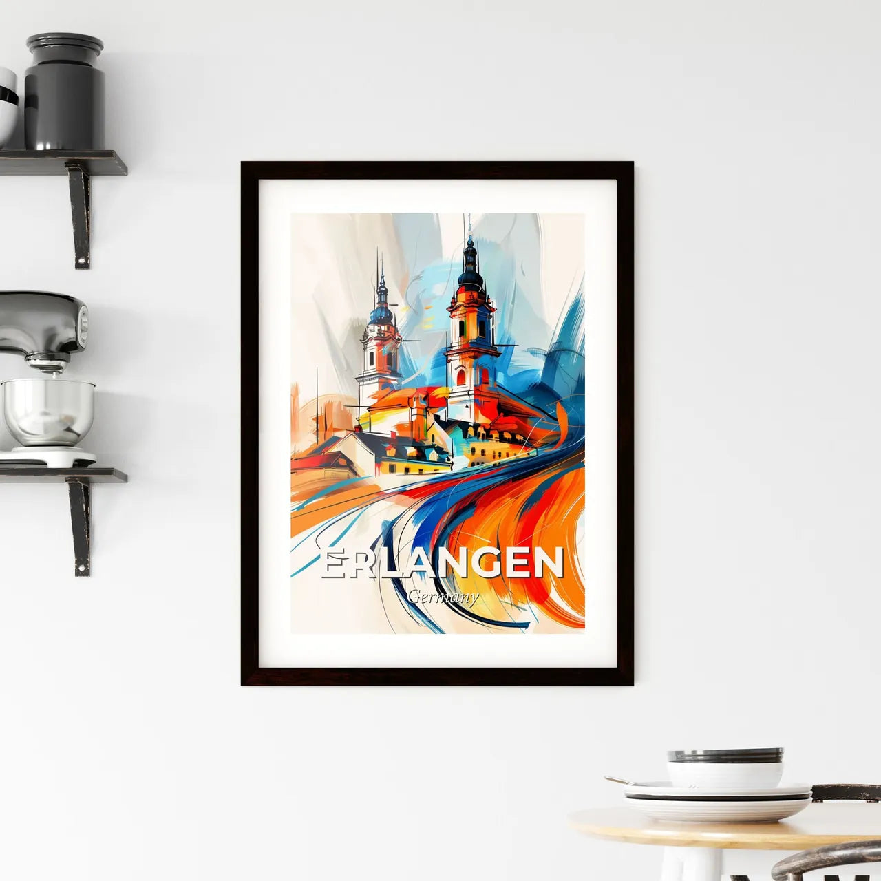 Vibrant Erlangen, Germany Framed Print