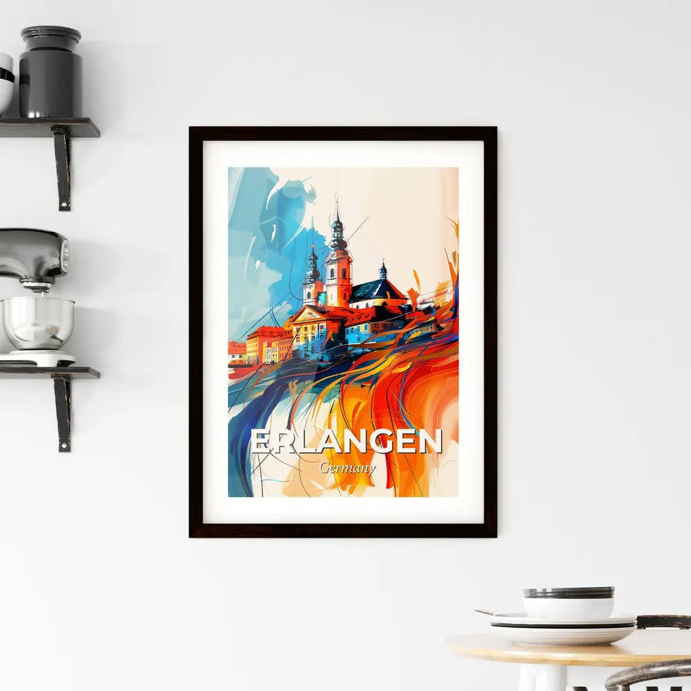 Vibrant Erlangen, Germany Framed Print