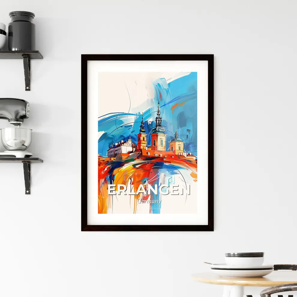 Vibrant Erlangen, Germany Framed Print