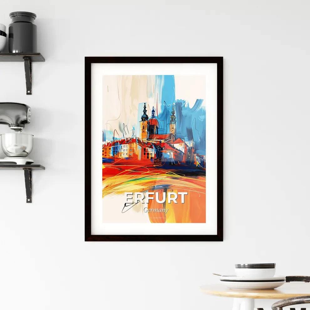 Vibrant Erfurt, Germany Framed Print