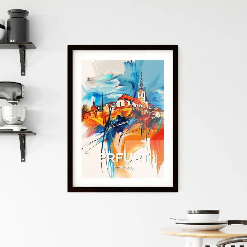 Vibrant Erfurt, Germany Framed Print