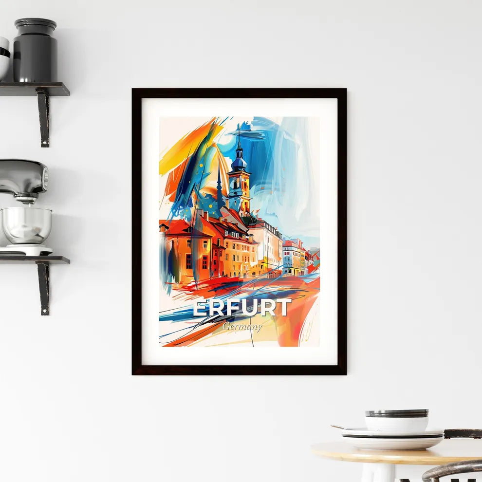 Vibrant Erfurt, Germany Framed Print