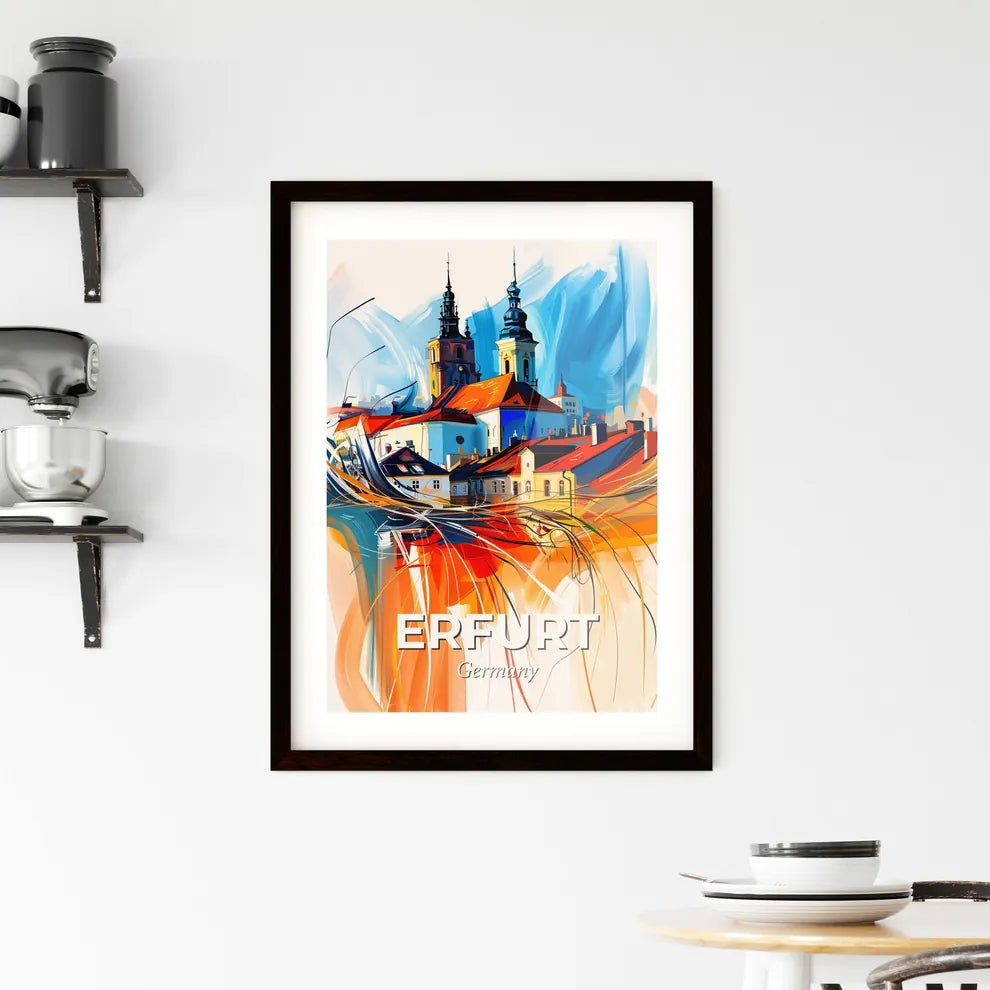 Vibrant Erfurt, Germany Framed Print