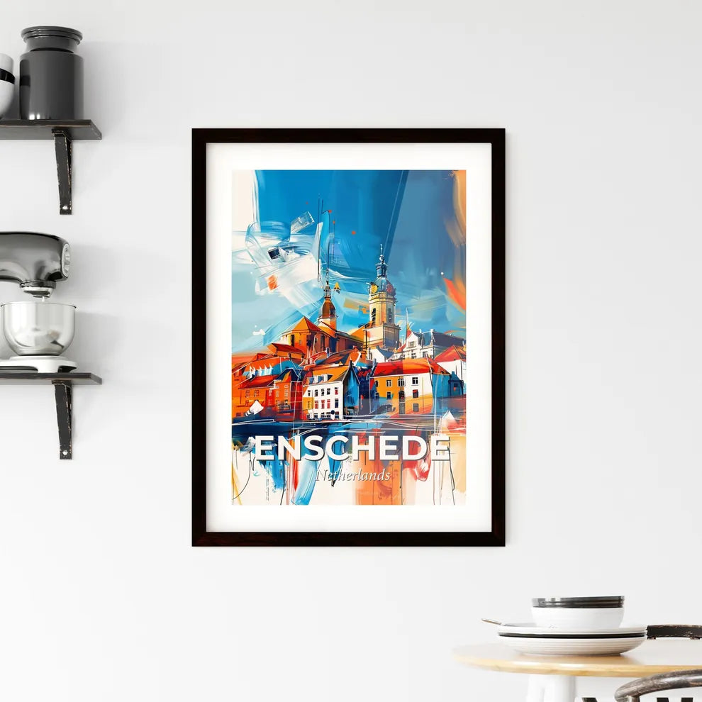 Vibrant Enschede, Netherlands Framed Print