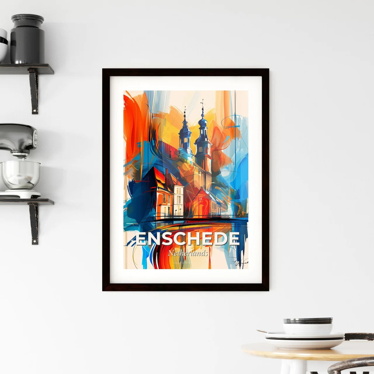 Vibrant Enschede, Netherlands Framed Print