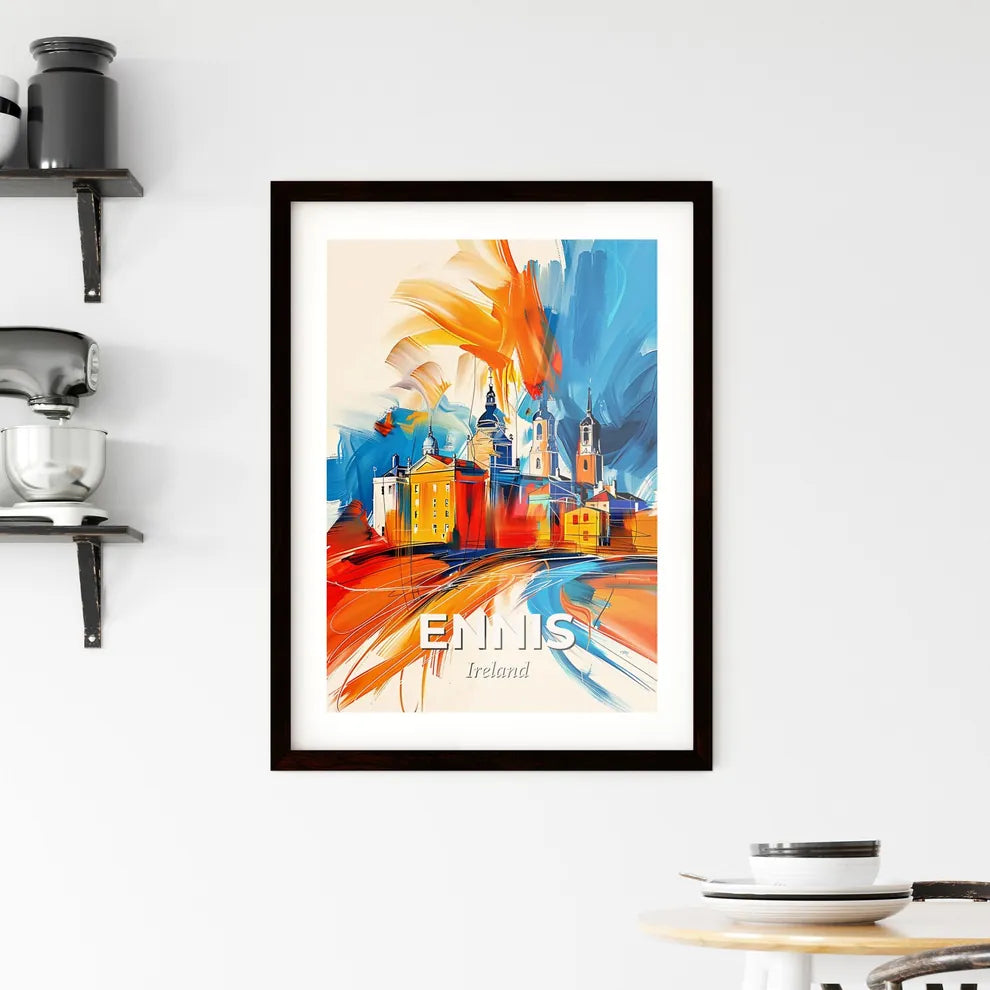 Vibrant Ennis, Ireland Framed Print