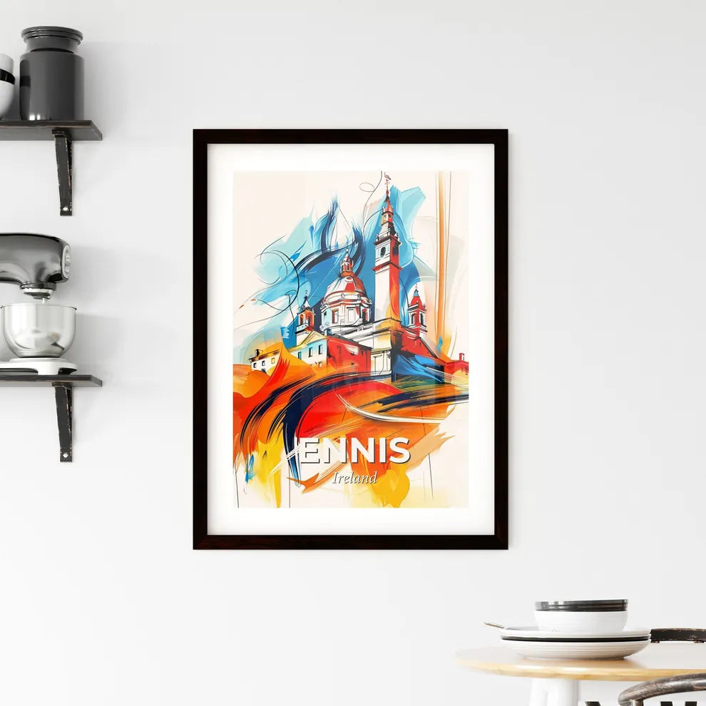 Vibrant Ennis, Ireland Framed Print
