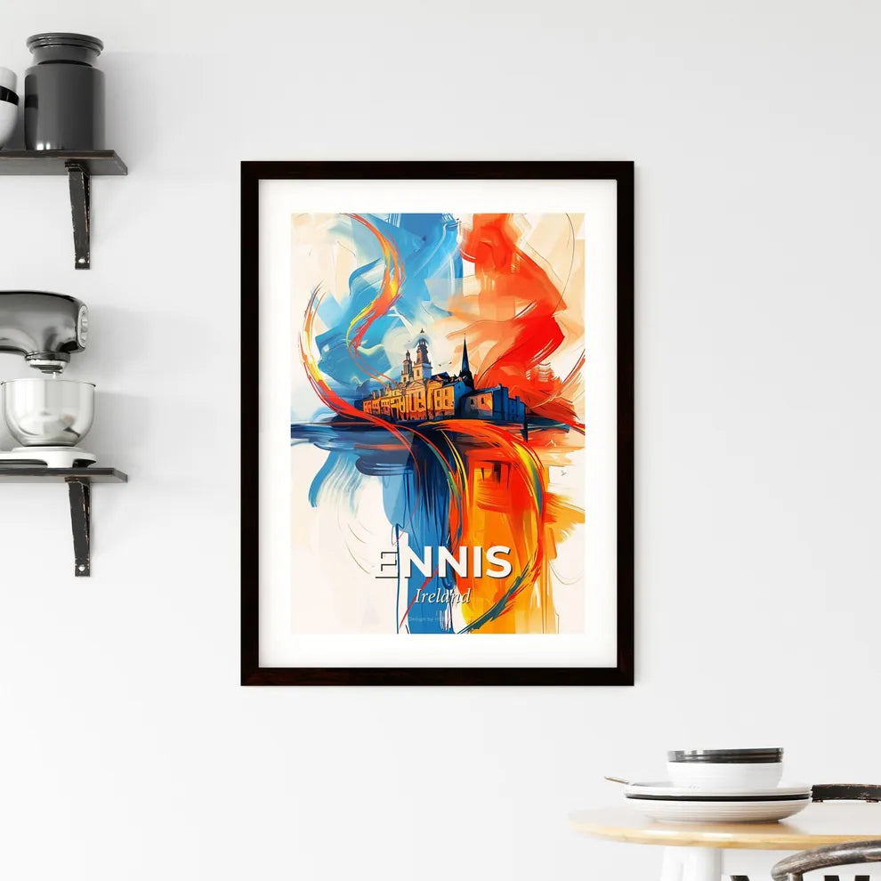 Vibrant Ennis, Ireland Framed Print